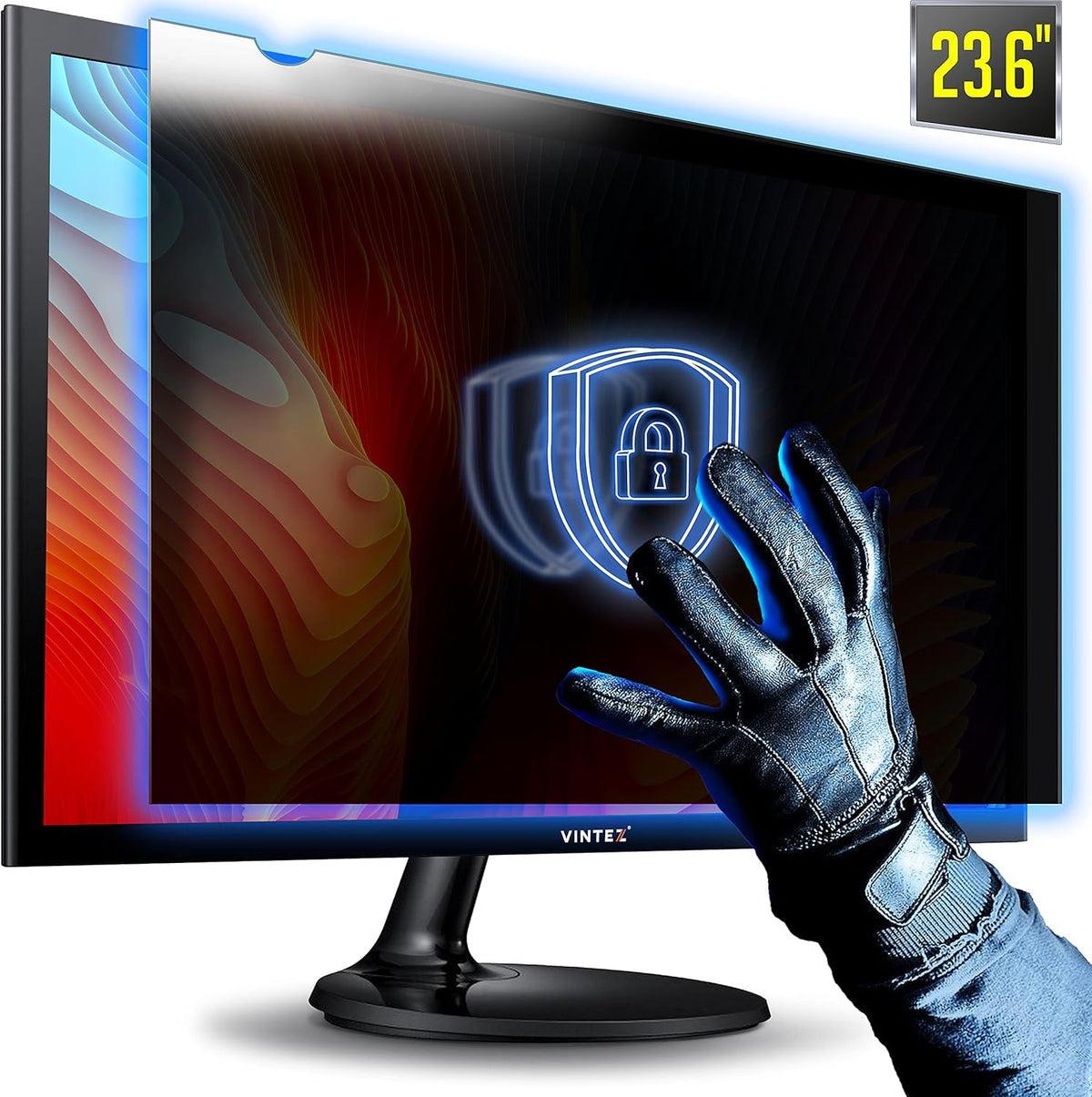 23.6 Inch Smart Computer Privacy Screen Filter for Widescreen Monitor, Anti-Glare, Anti-Scratch, 16:9, Pack of 2 T76092