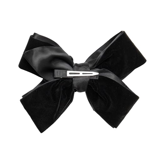 Velvet Hair Bows with a Knot Wrap Center on a Clip, 6 Inch, Red U837837