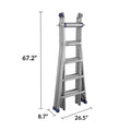 22 foot Reach Height Aluminum Multi-Position Ladder, 300 lb. Load Capacity Type IA Duty Rating U408