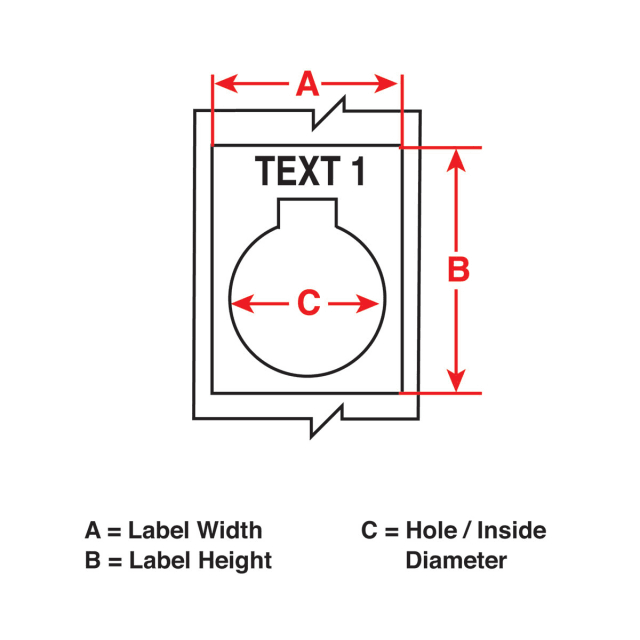 Raised Panel Label, 1.2 in W x 1-1/2 in H R5452