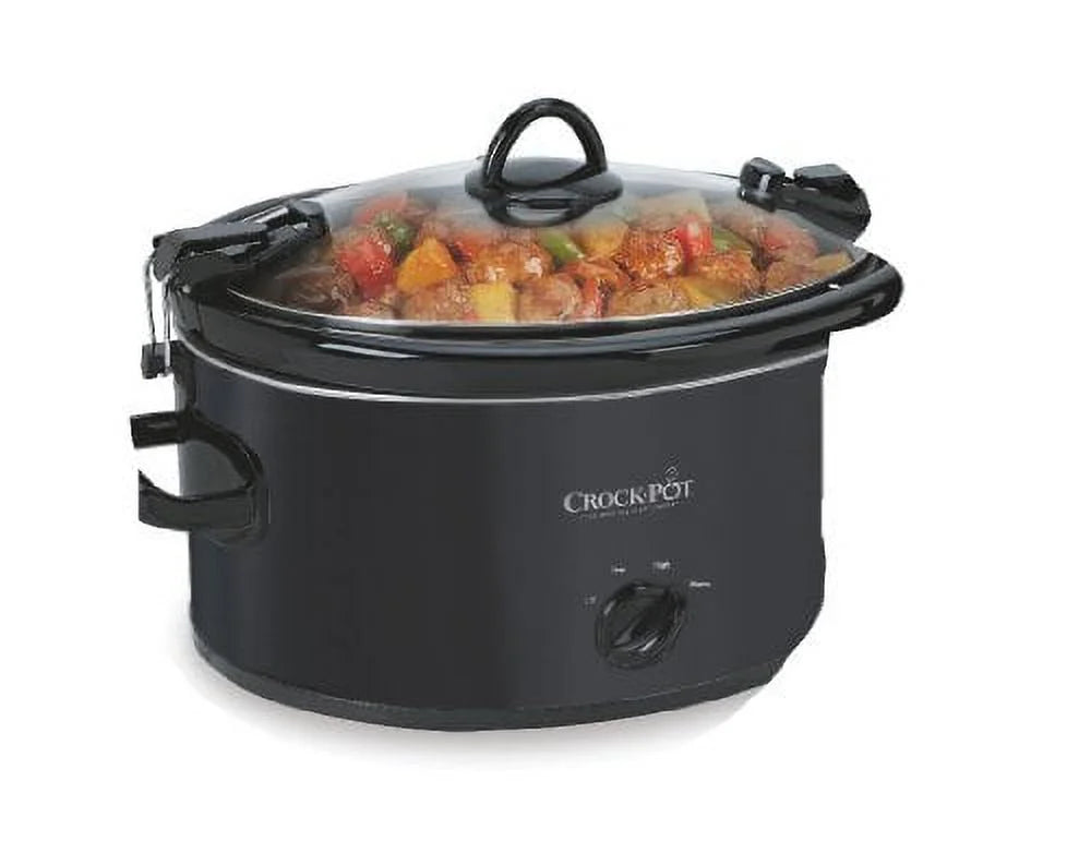 6-Quart Black Manual Slow Cooker B875119