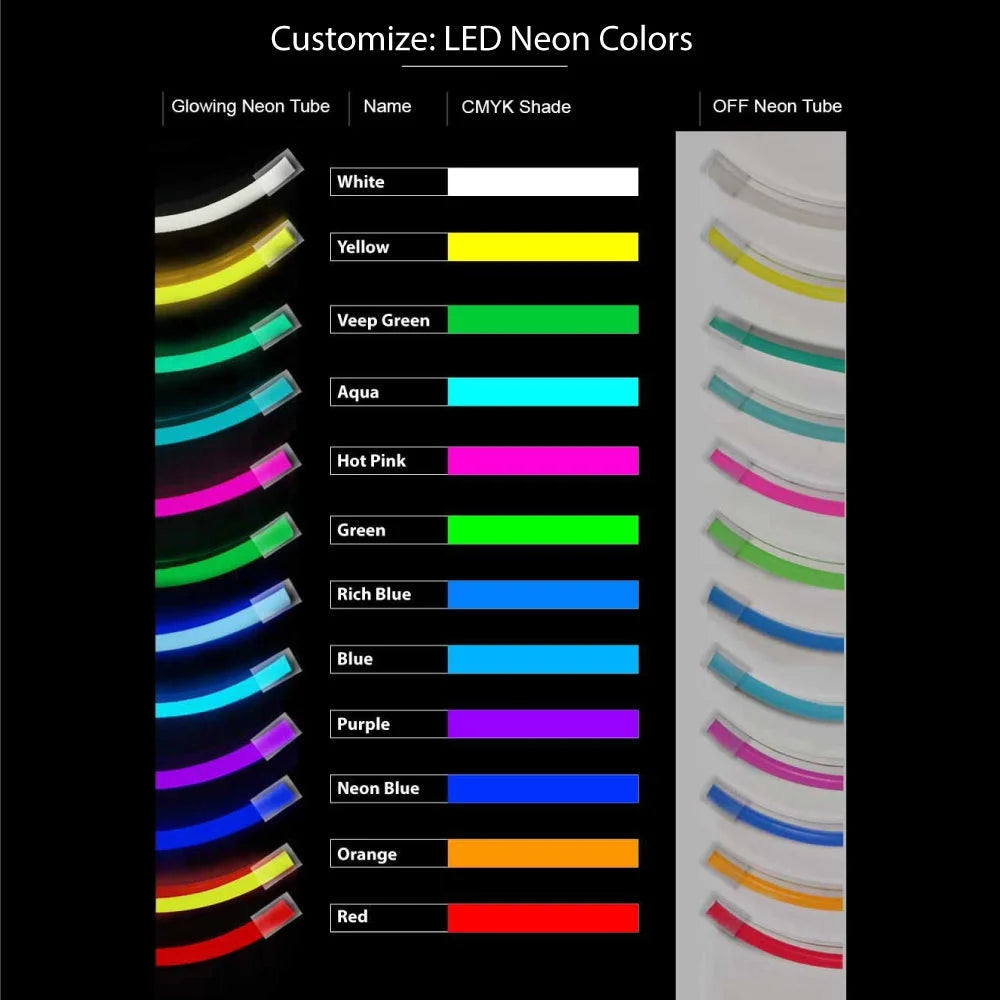 Black Square Cut Acrylic Backing LED Neon Sign with Dimmer V313