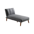 Gray Adjustable Chaise Lounger with Channel Tufting F61629
