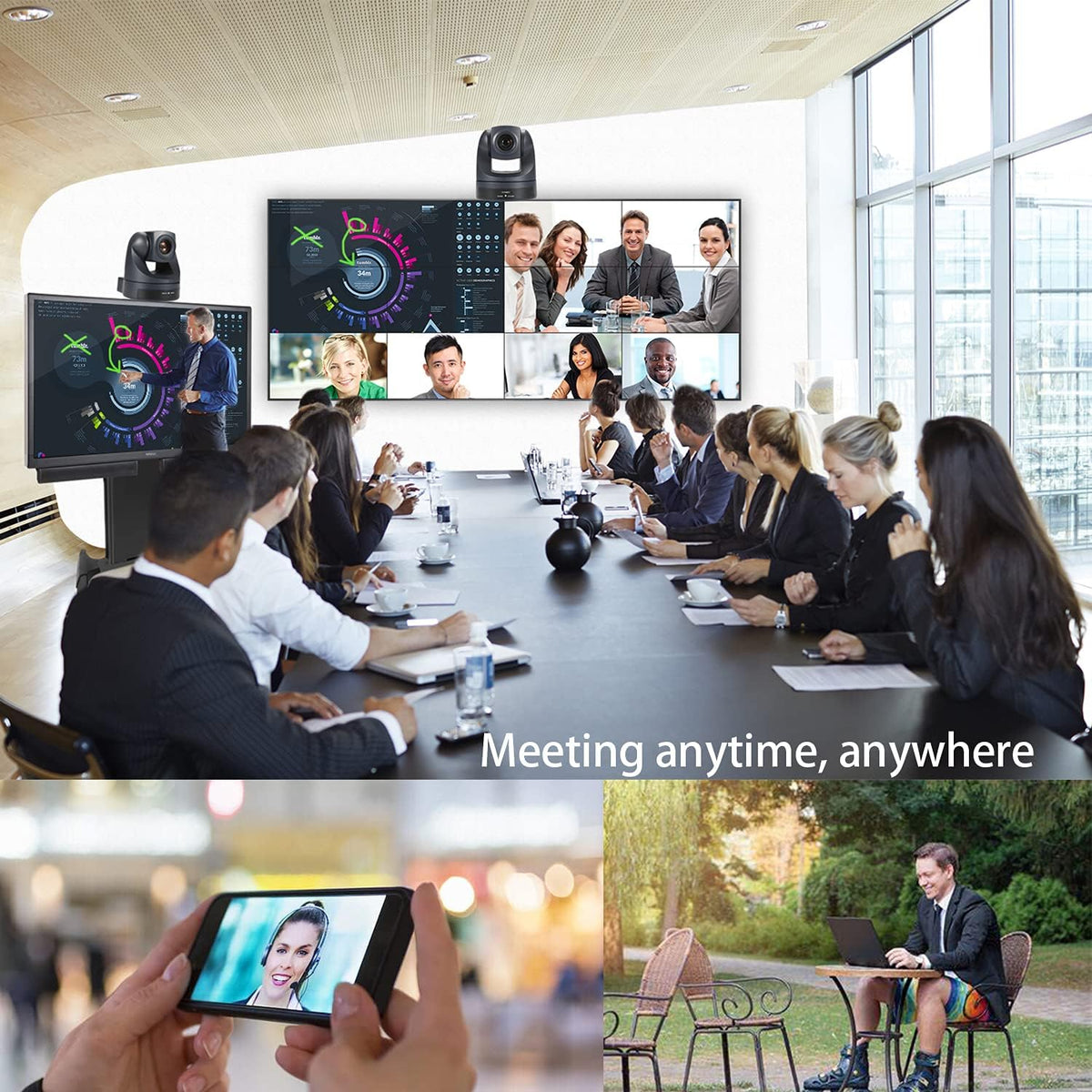 10X Optical Zoom 1080P PTZ Camera USB2.0 Video Conference Camera J985