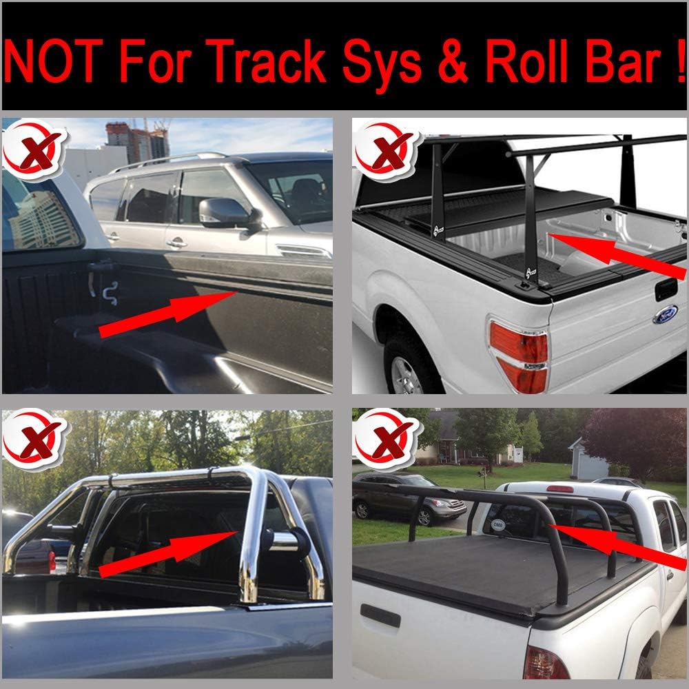 Soft Roll-Up Tonneau Cover for Chevy Silverado GMC Sierra 1500 2500HD 3500HD Fleetside Bed Y6889