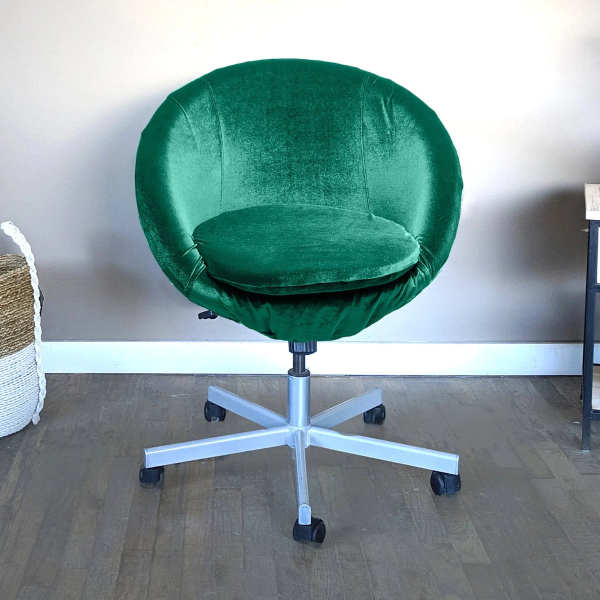 Velvet Green Chair Slip Cover Y80231
