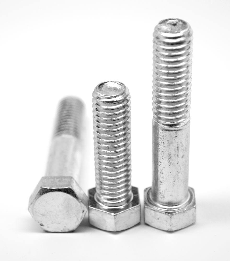 0.63in 11 x 6 in PT Coarse Threaded Grade 2 Hex Cap Screw 44 Low Carbon Steel Zinc Plated 65 Piece U631