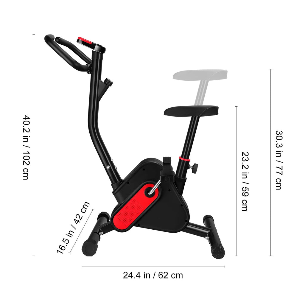 Stationary Indoor Cycling Bike with Seat Cushion and Digital Display P3572