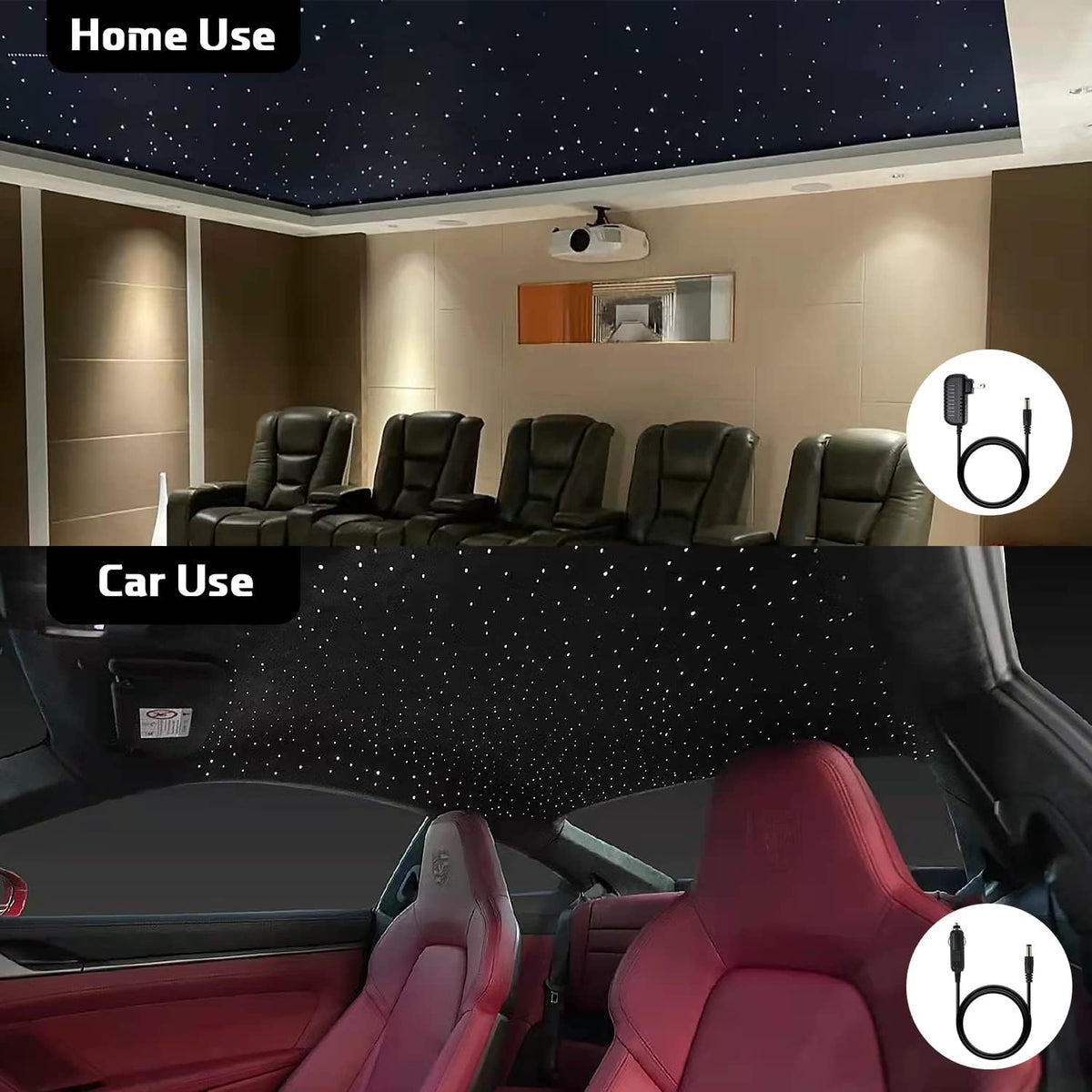 16W Fiber Optic Lights Starlight Headliner Light Kit with Remote Control, 150pcs 6.5ft Optical Fiber Cable Strands G318