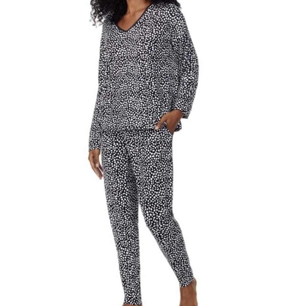 Navy Heather Floral 3-Piece Lounge Set with Eye Mask V1052