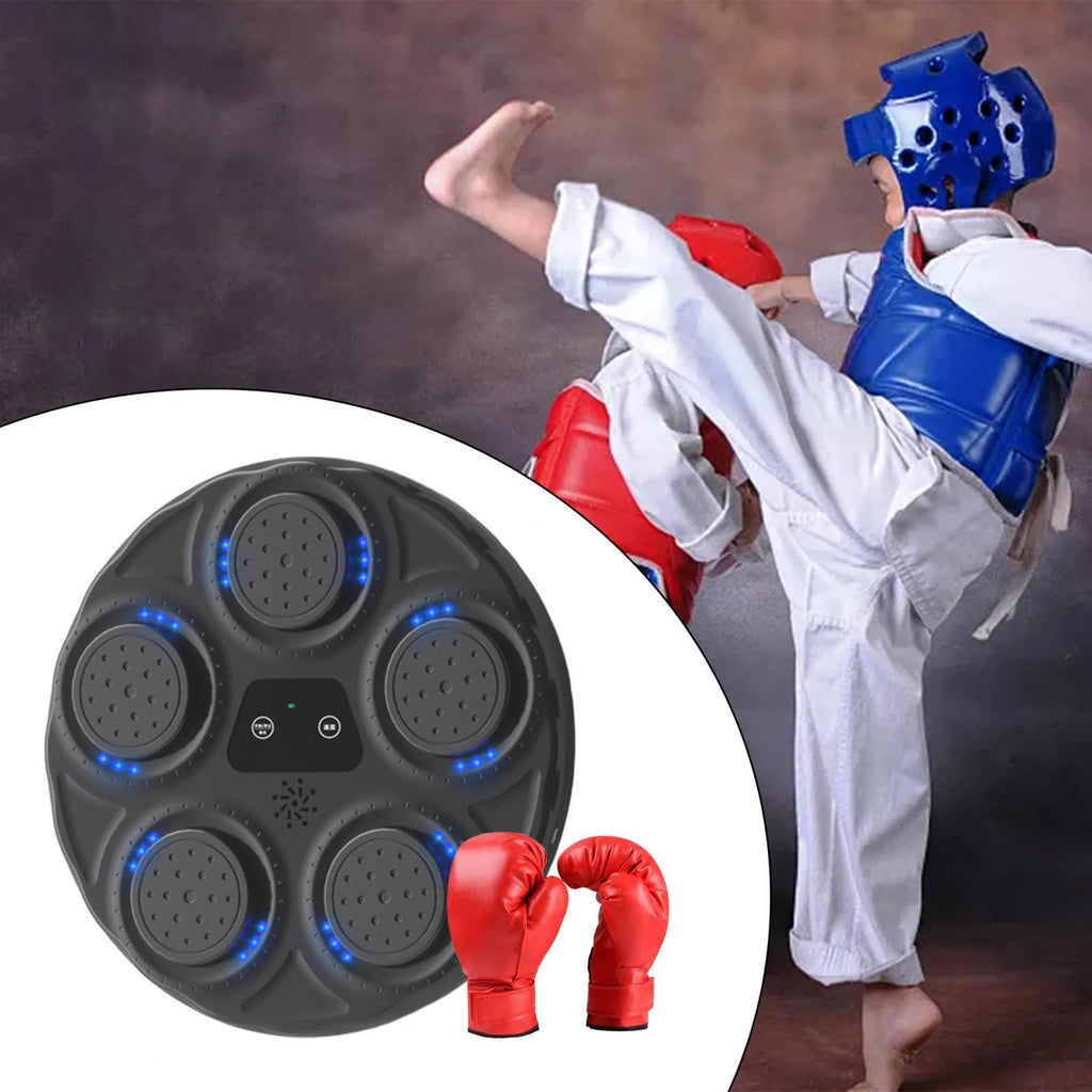 Electronic Boxing Machine Adjustable Punching Pad with Gloves M88207