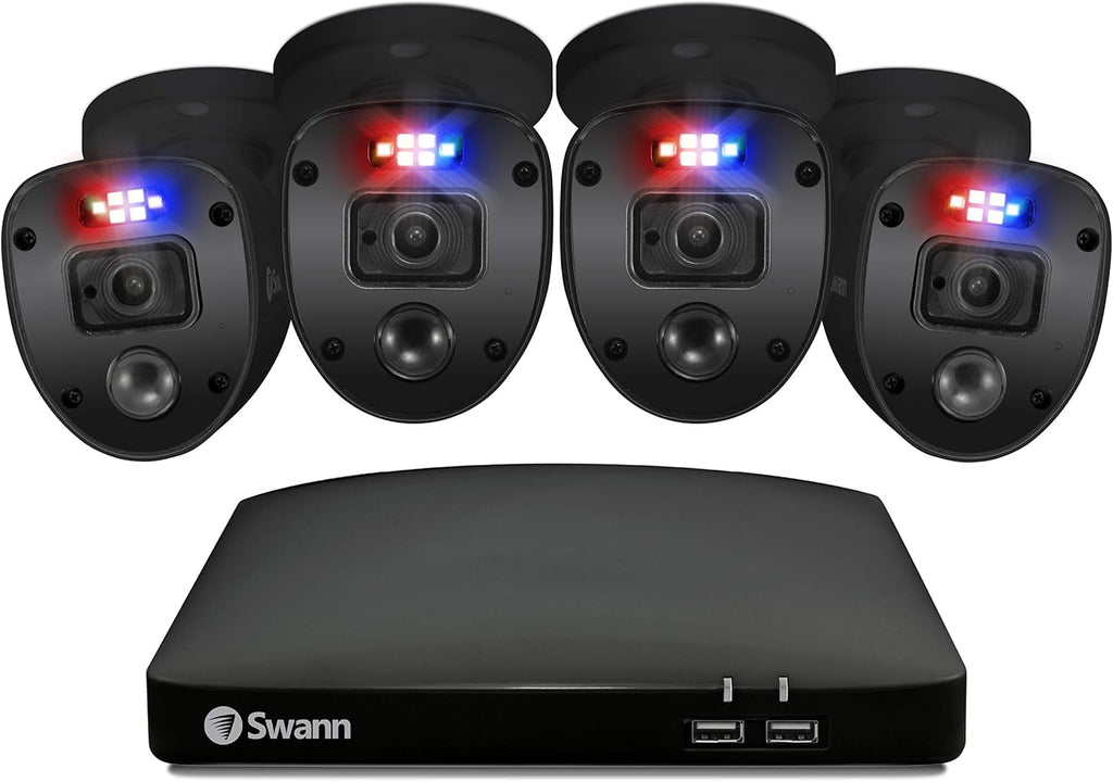 4 Channel 4 Cameras Wired 1080p Full HD CCTV Security Camera System L6998