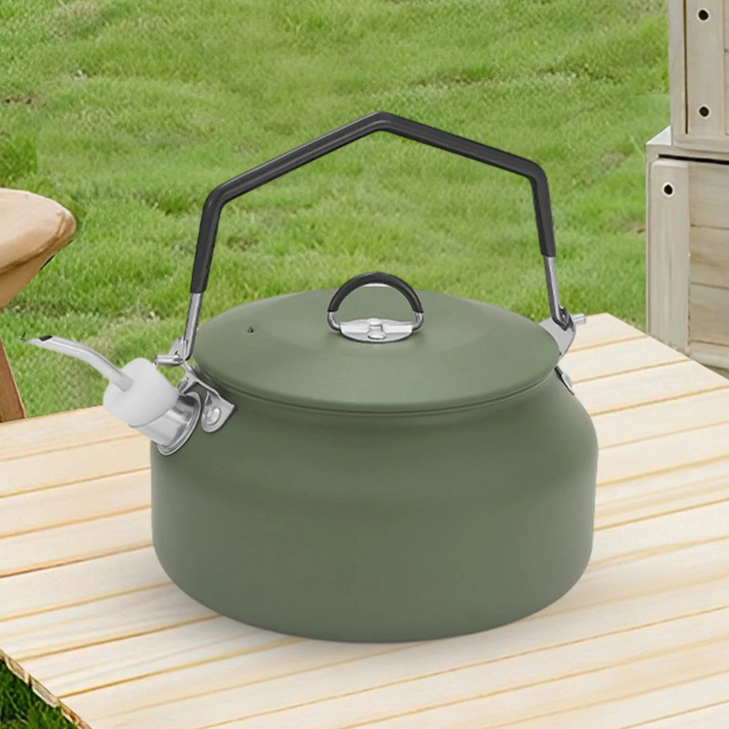 1L Camping Water Kettle Teapot Green R7663