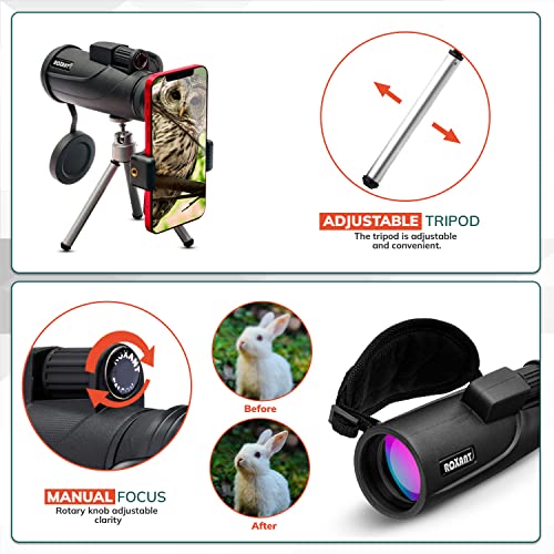 10x42 BAK4 Prism Monocular Telescope M2716