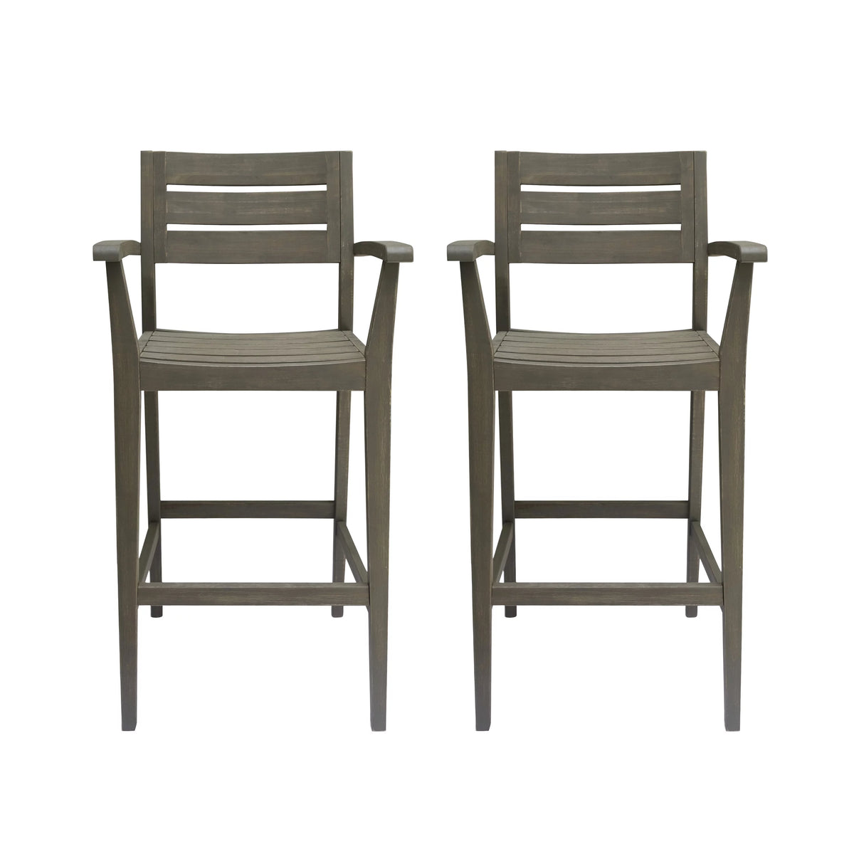 Acacia Wood Barstool Set of 2 P8977