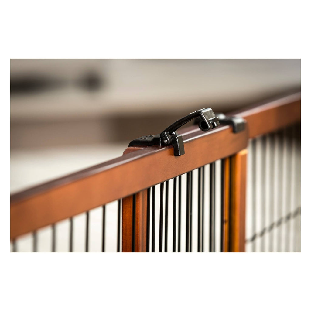 Freestanding Pet Gate, Brown/Black O494780