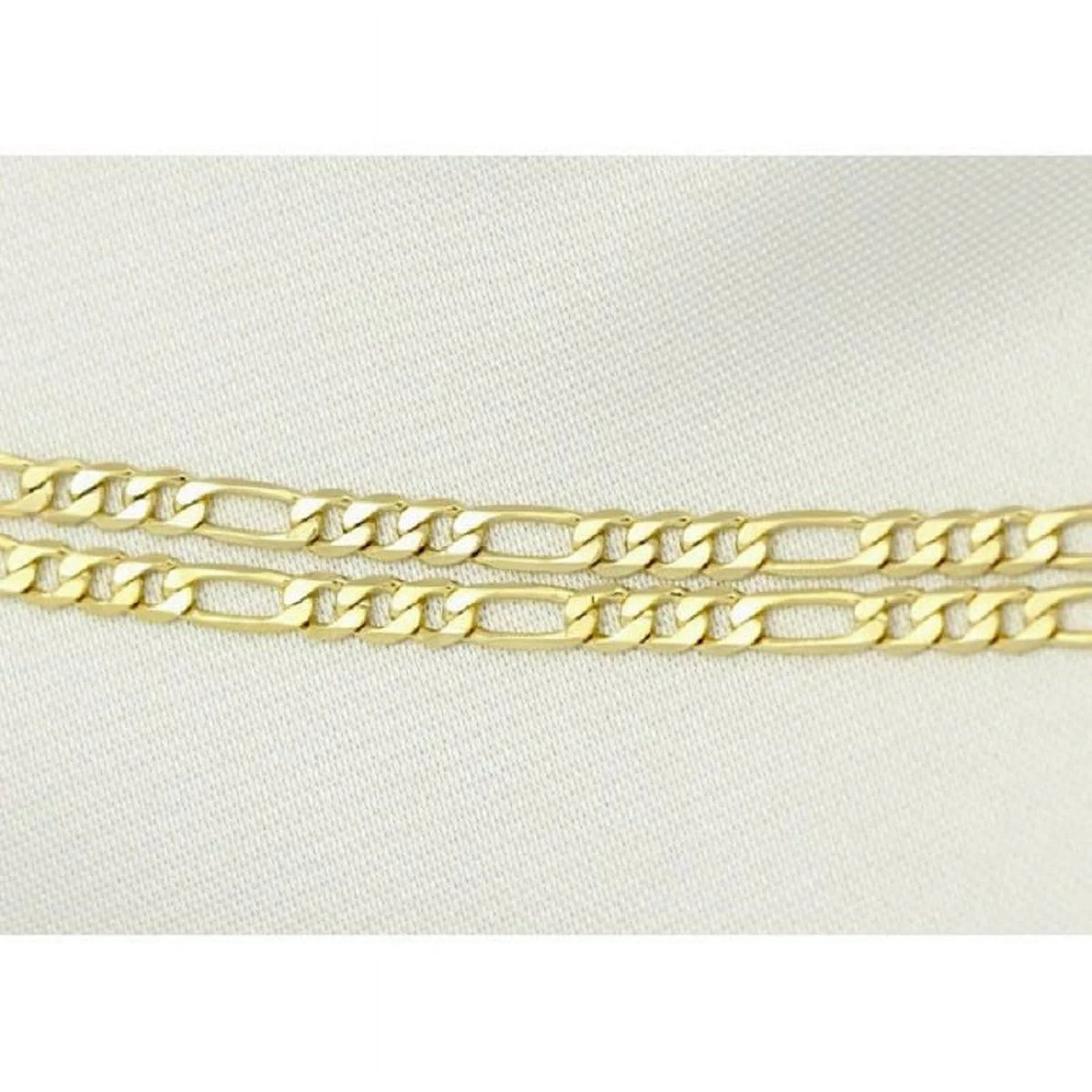 14K Bonded Gold Figaro Chain Necklace with Thai Elephant Charm R821