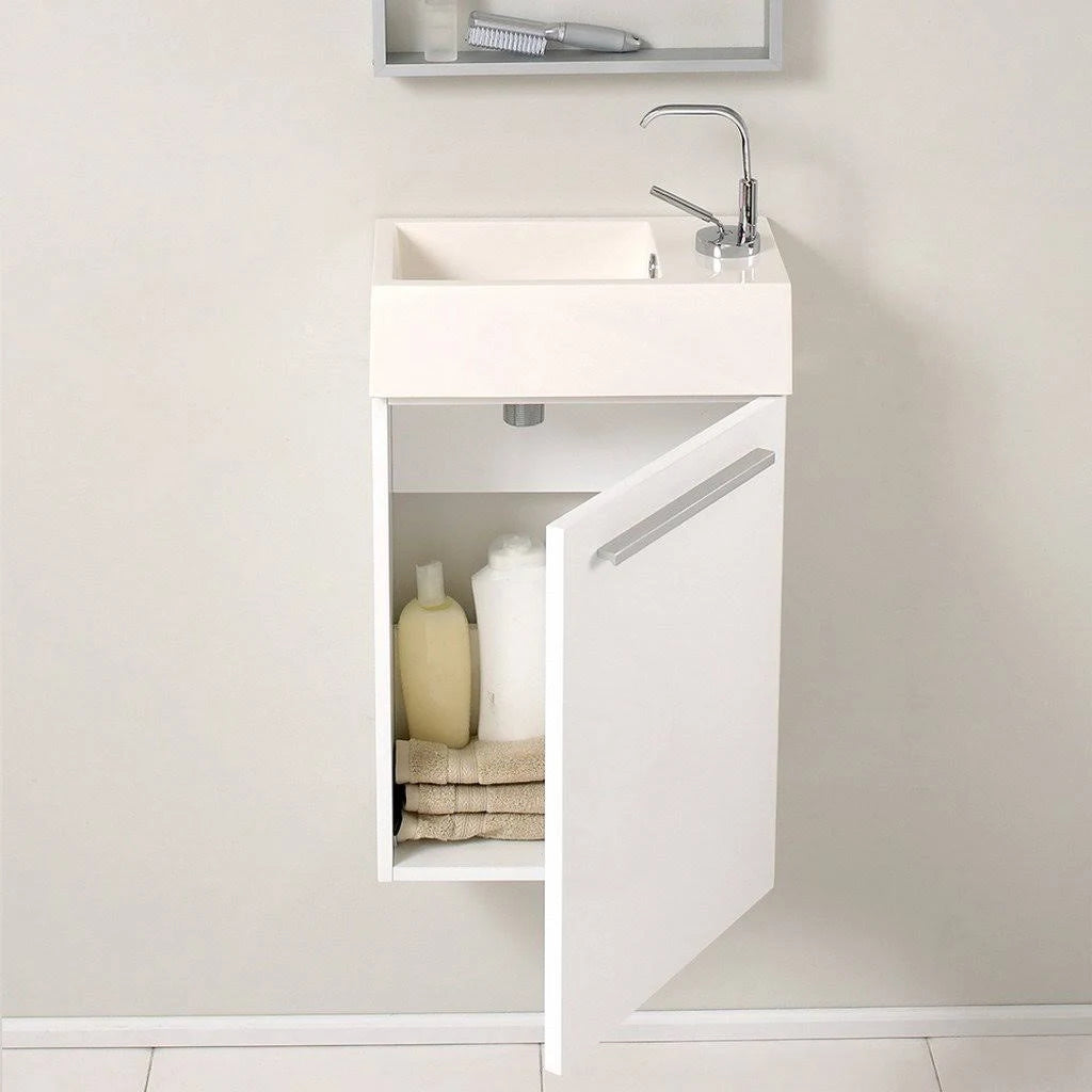 White Modern Bathroom Vanity V229