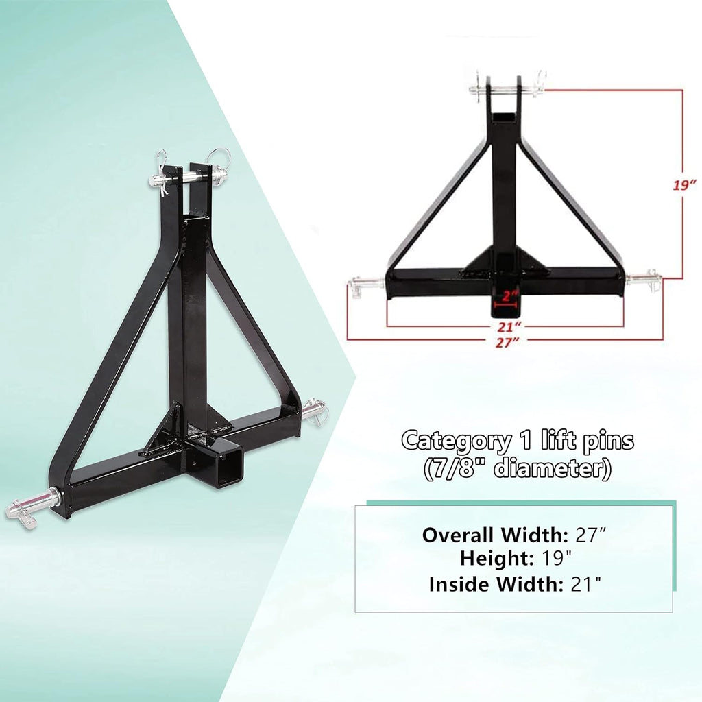 3 Point 2 Receiver Trailer Hitch Drawbar Adapter Pack of 2 A473