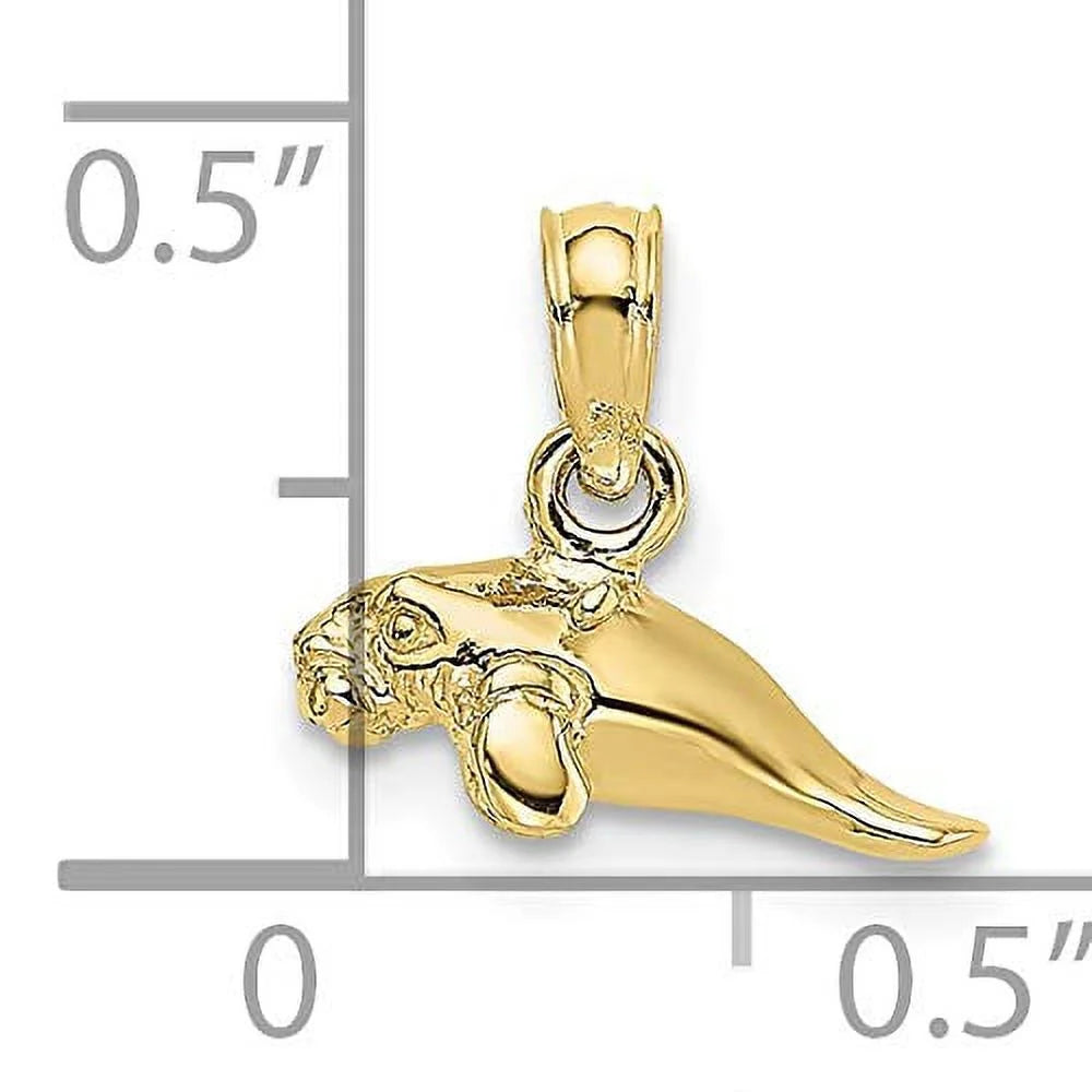 10K Yellow Gold Mini Manatee Charm X9792