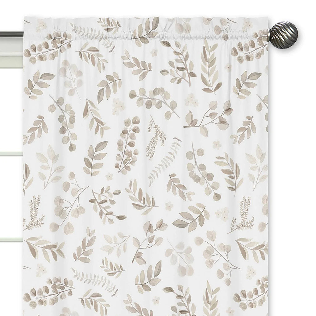 Botanical Taupe Window Panels, Set of 2 Q55766