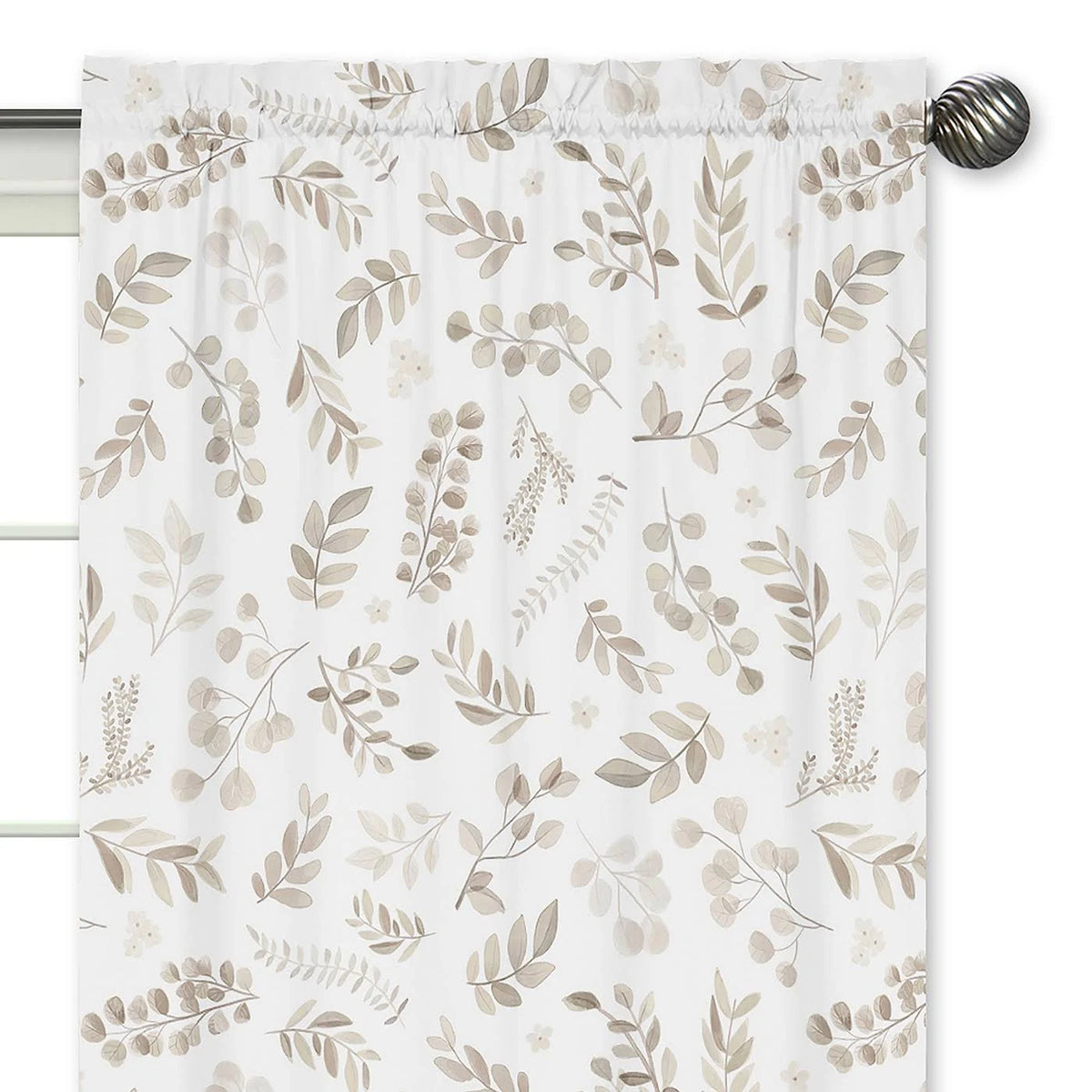 Botanical Taupe Window Panels, Set of 2 Q55766