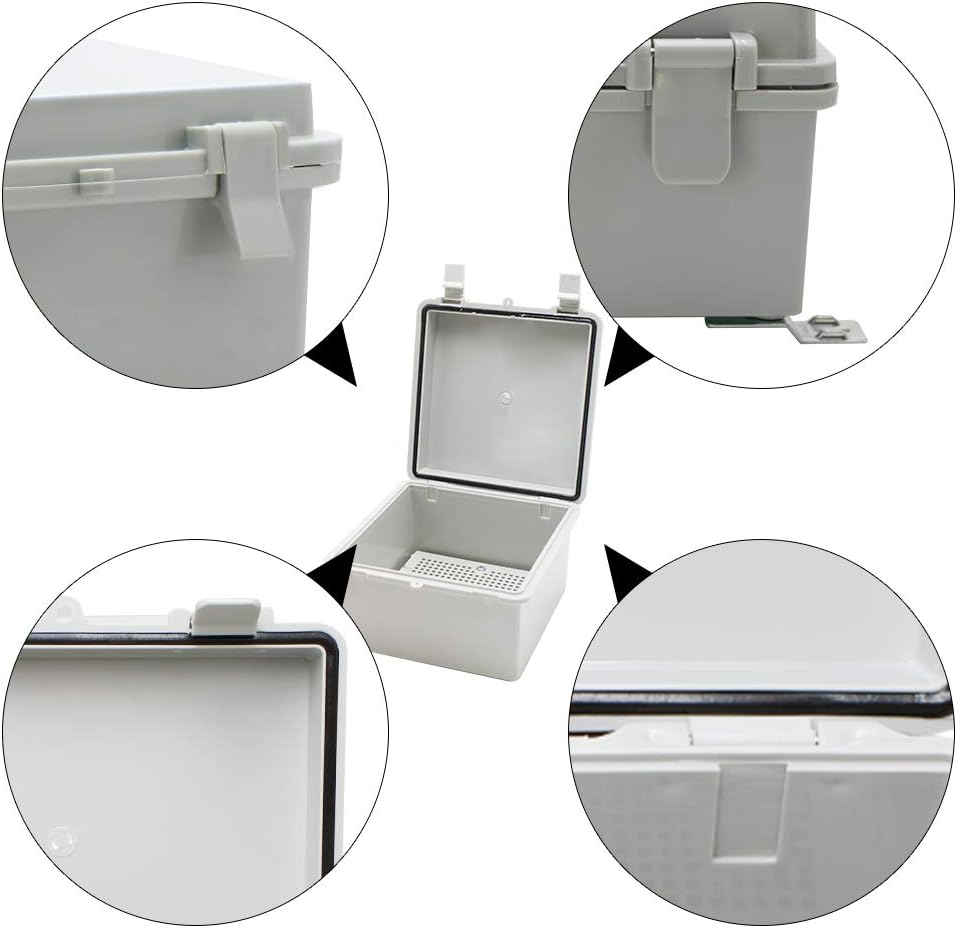 Outdoor Electrical Box with Internal Mounting Panel, Hinged Cover, Plastic N3810