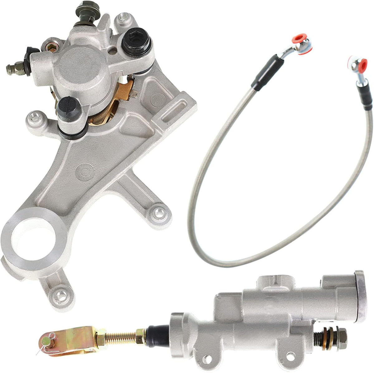 Rear Brake Master Cylinder Brake Caliper Hose Assembly Pack of 2 Q2127