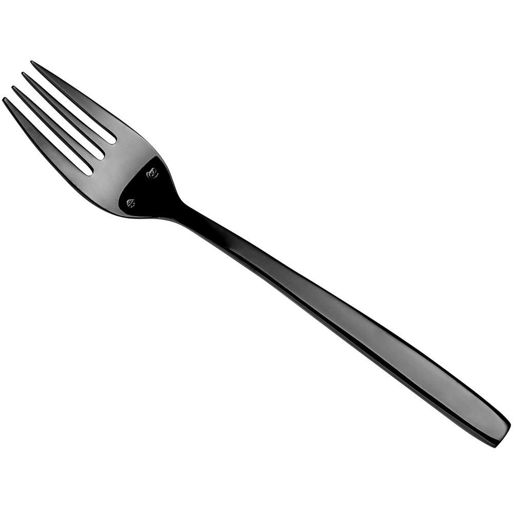 Black 18/10 Stainless Steel Salad Fork W8870