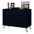 3-Drawer Mid-Century Wood Dresser U667