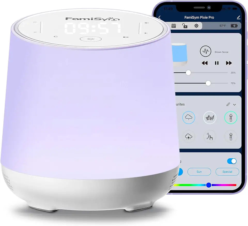 White Noise Machine with Night Light Alarm Clock 34 Soothing Sounds P68509