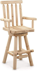 Oversized Log Swivel Bar Stool Q174869