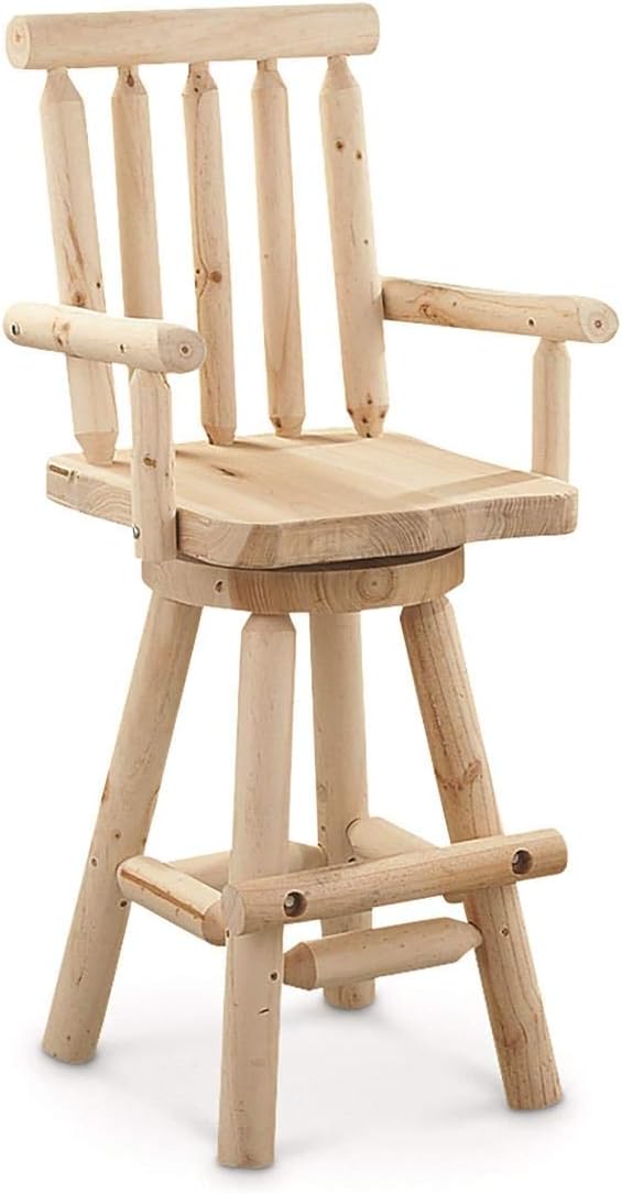Oversized Log Swivel Bar Stool Q174869