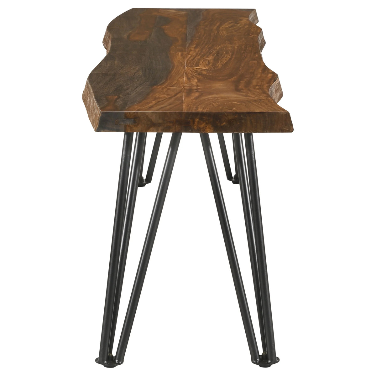 Live-edge Dining Bench with Hairpin Legs K600