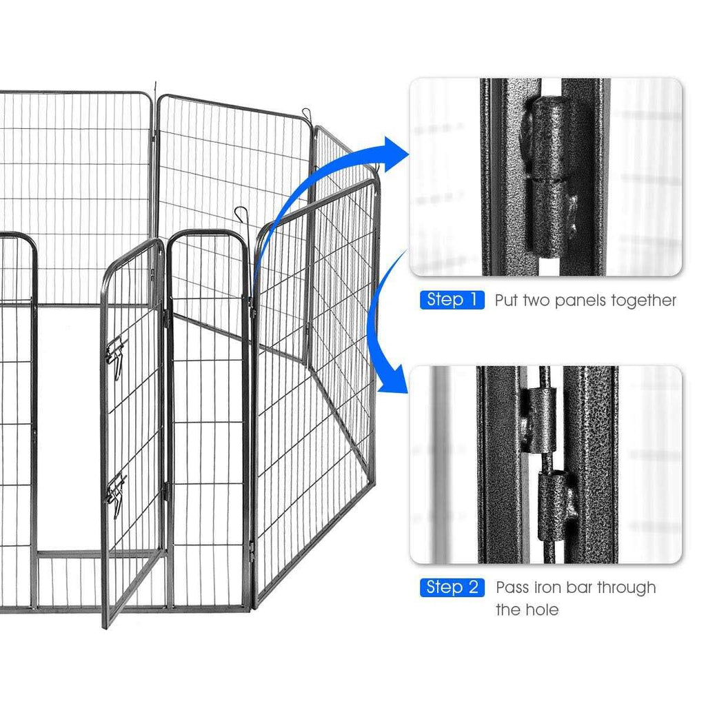 16/8 Panel Dog Playpen with Door J122