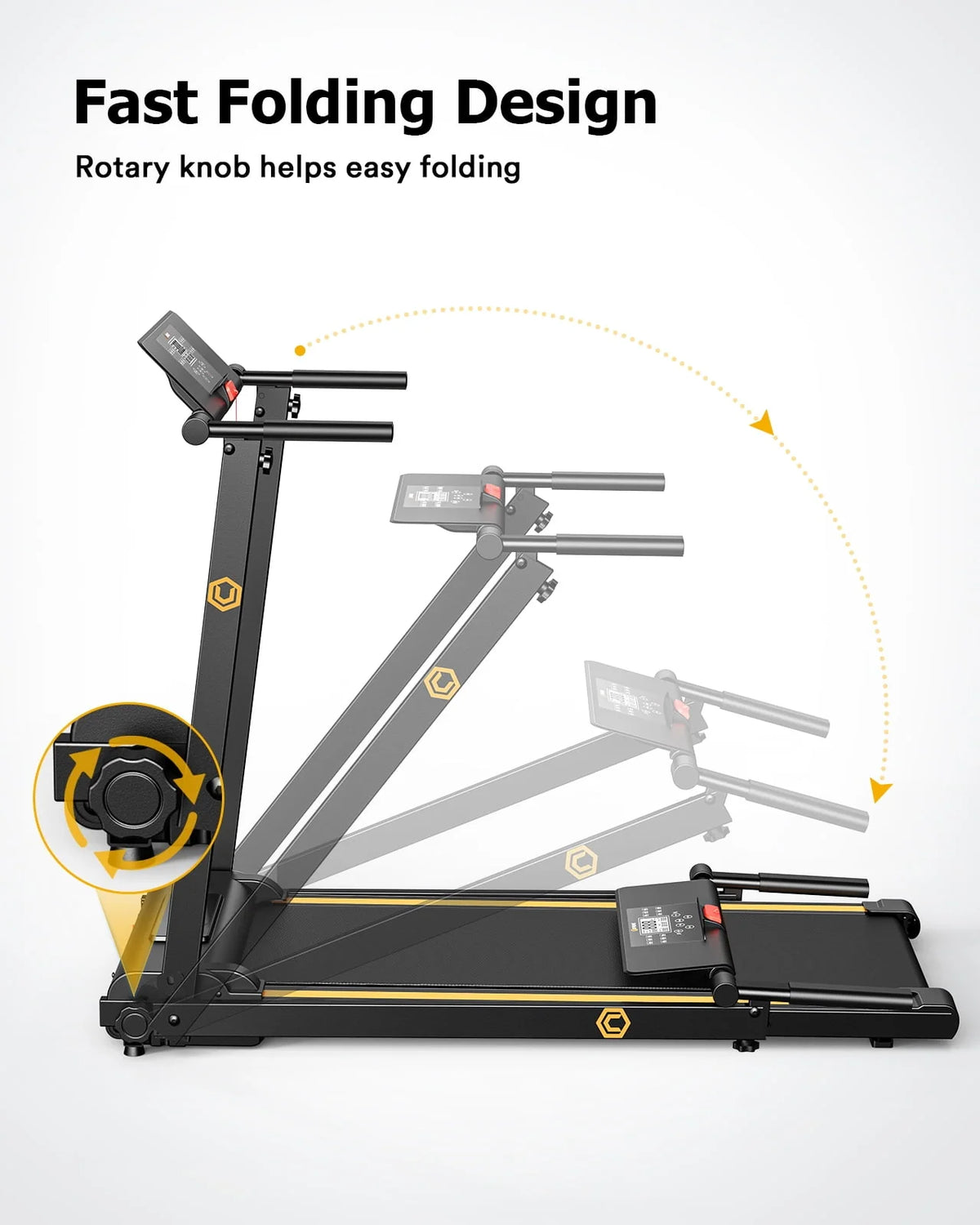2.25HP Folding Treadmill with LCD Display R1945