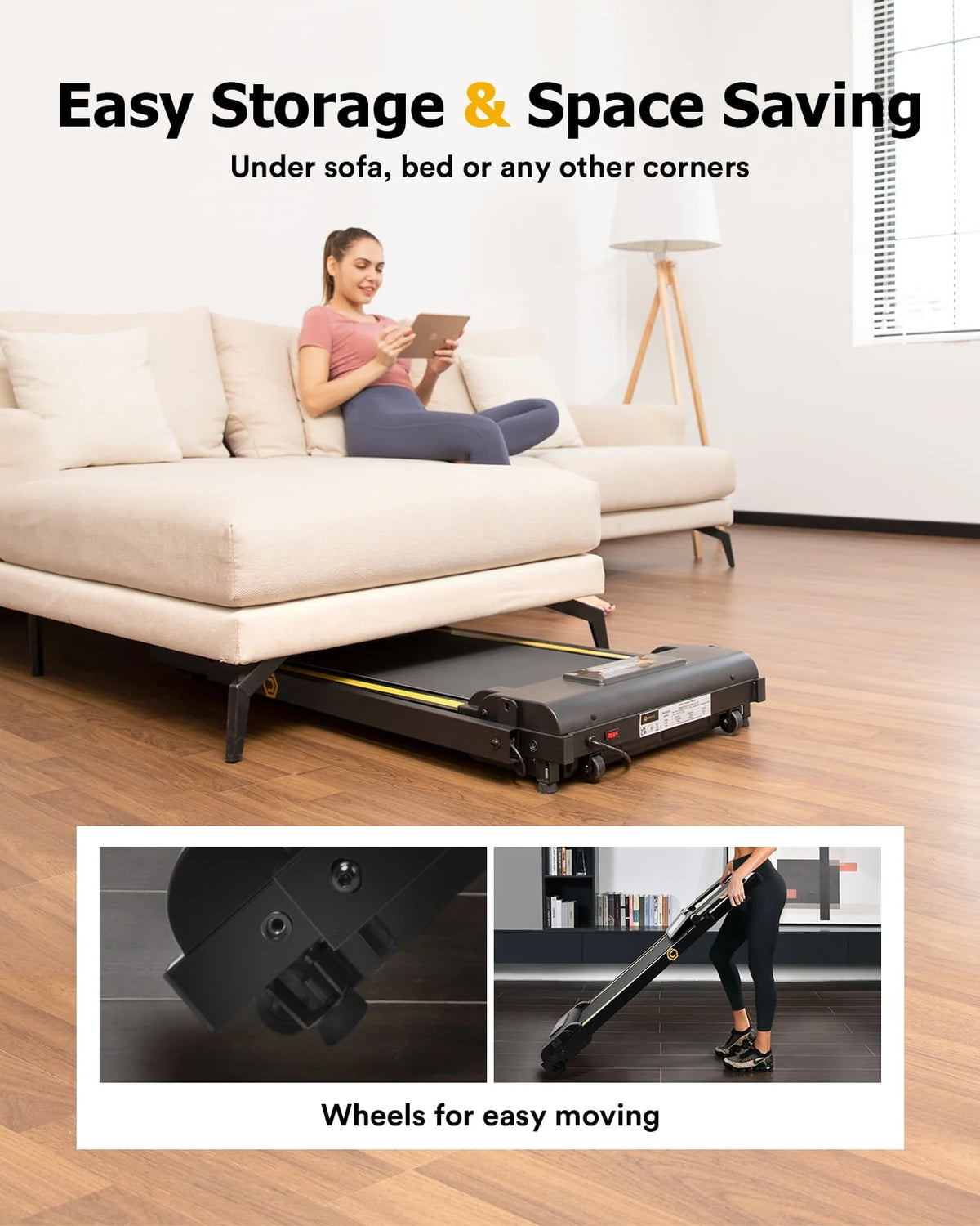 2.25HP Folding Treadmill with LCD Display R1945