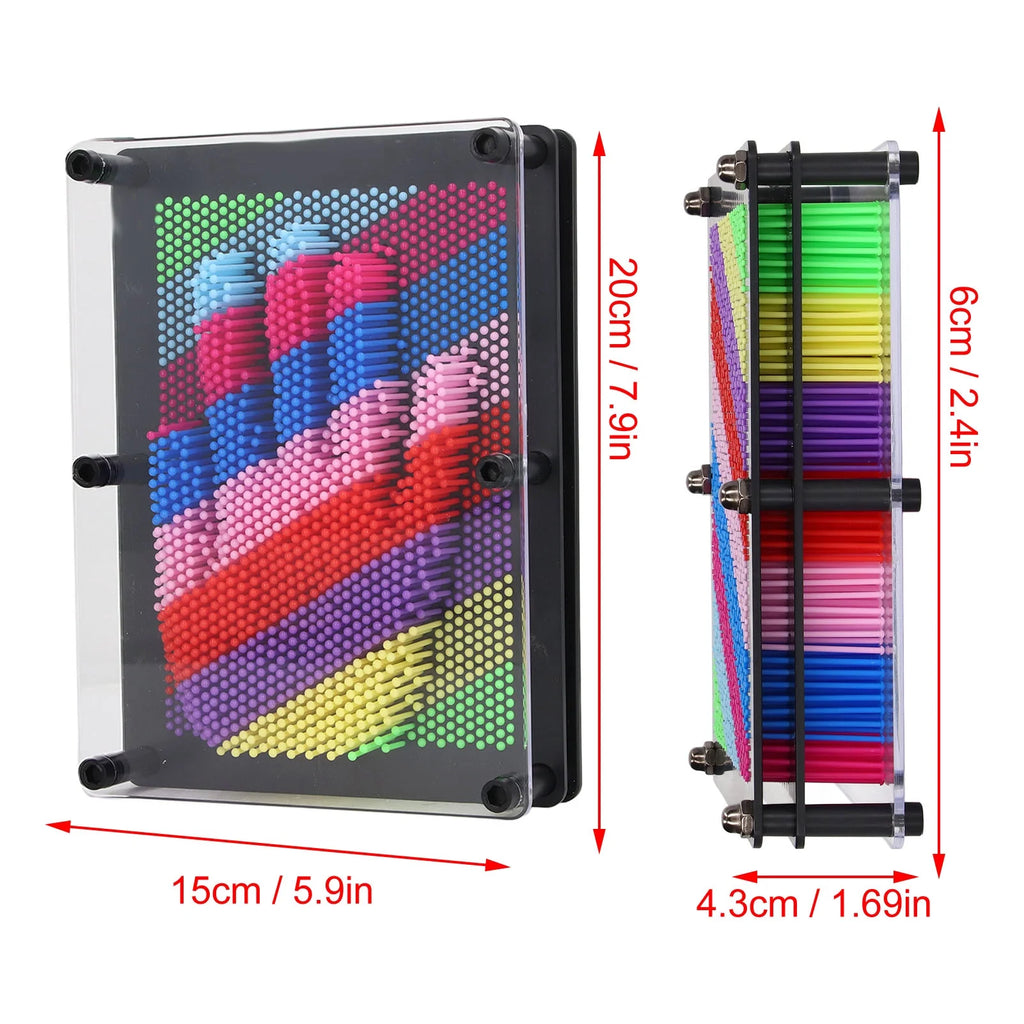 3d Pin Art Toy with Black border N4956