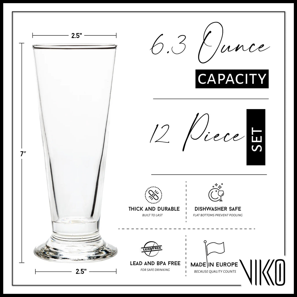 6.3 Ounce Clear Glass Smoothie Glasses Set of 12 K96328
