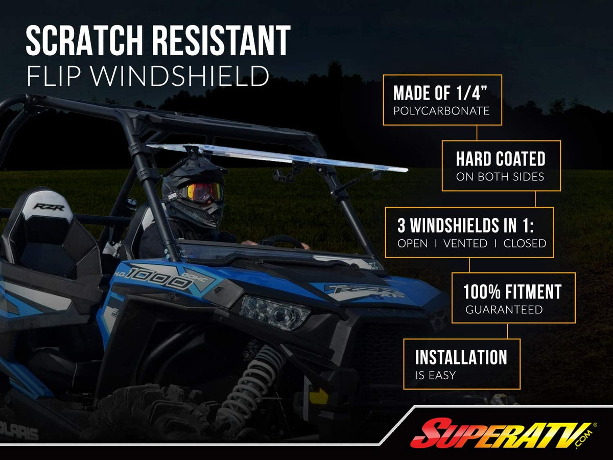3-in-1 Flip Windshield for Can-Am Commander 800/1000 / Max X3353