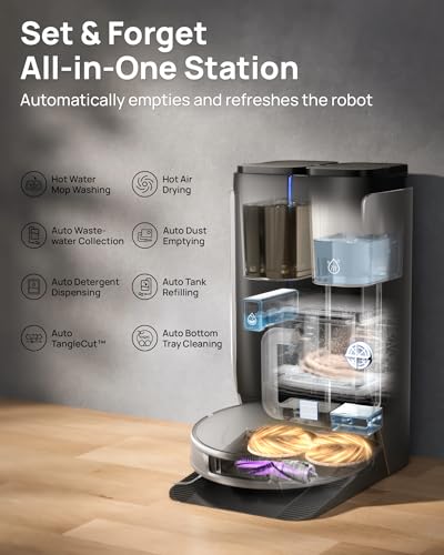 Robot Vacuum and Mop Combo with Extendable Pad K408476