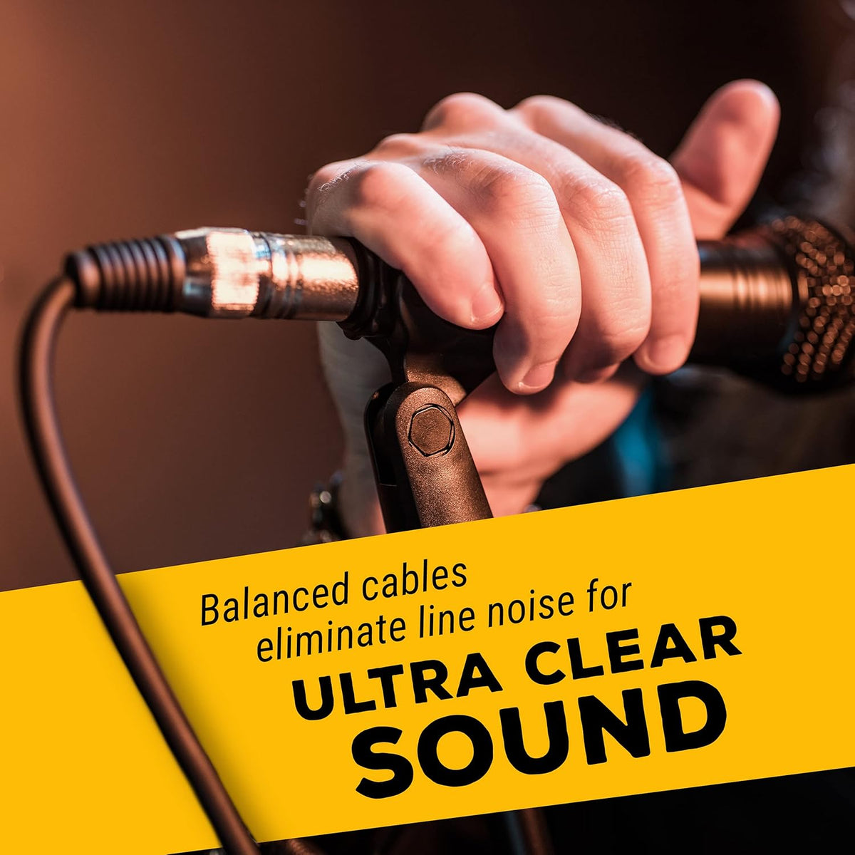 25ft XLR Male to XLR Female Black Microphone Cable - 10 PACK W96223