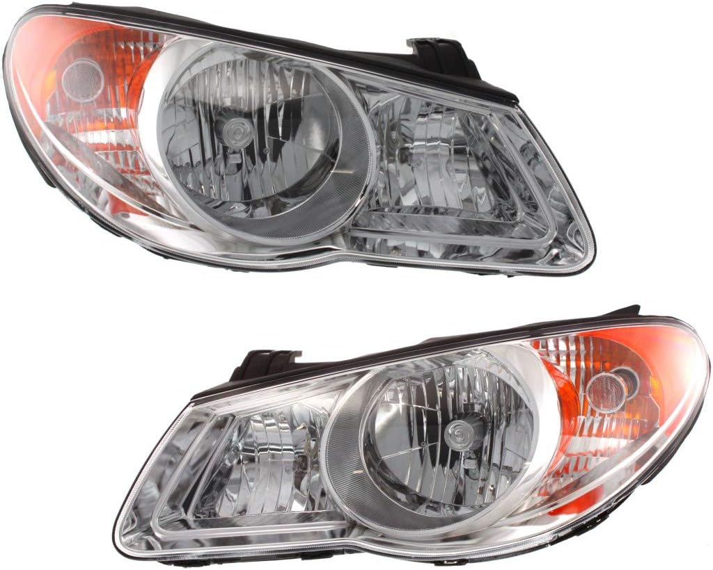 Headlight Assembly Pair for Hyundai Elantra 2007 2008 2009 E8052