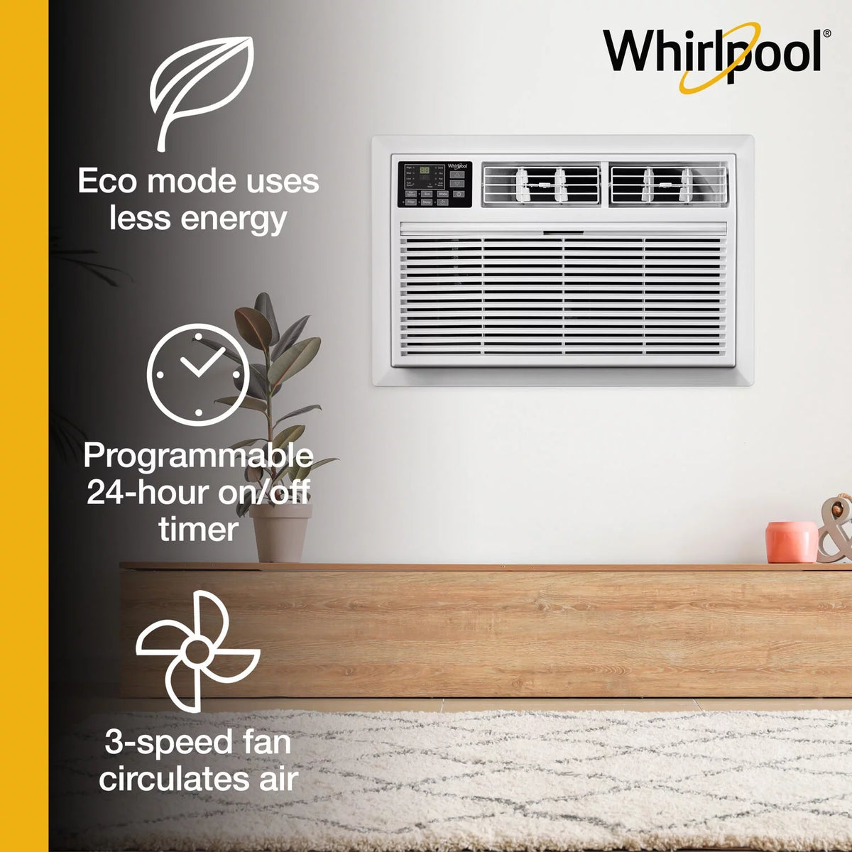 8000 BTU 115-Volt Wall Air Conditioner with Remote, White K13422