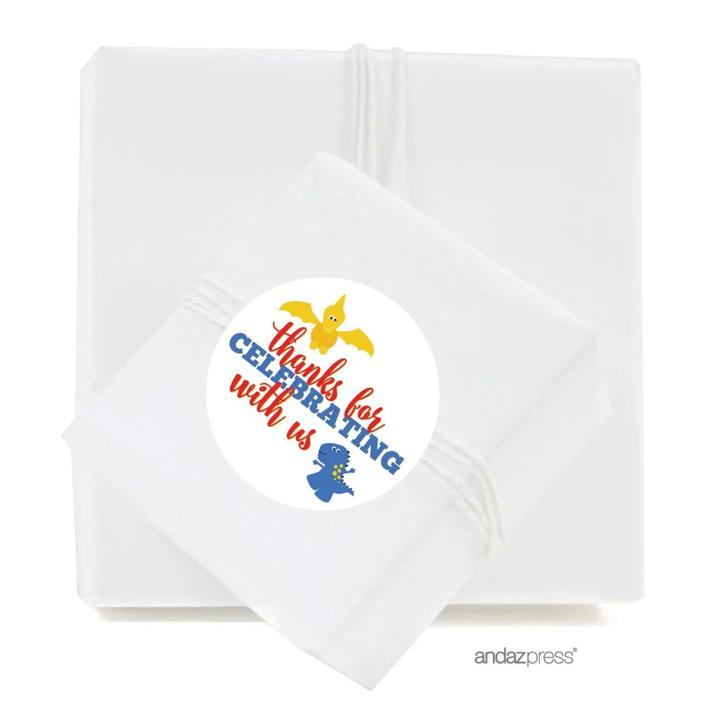 40-Pk Dinosaur Party Labels F885
