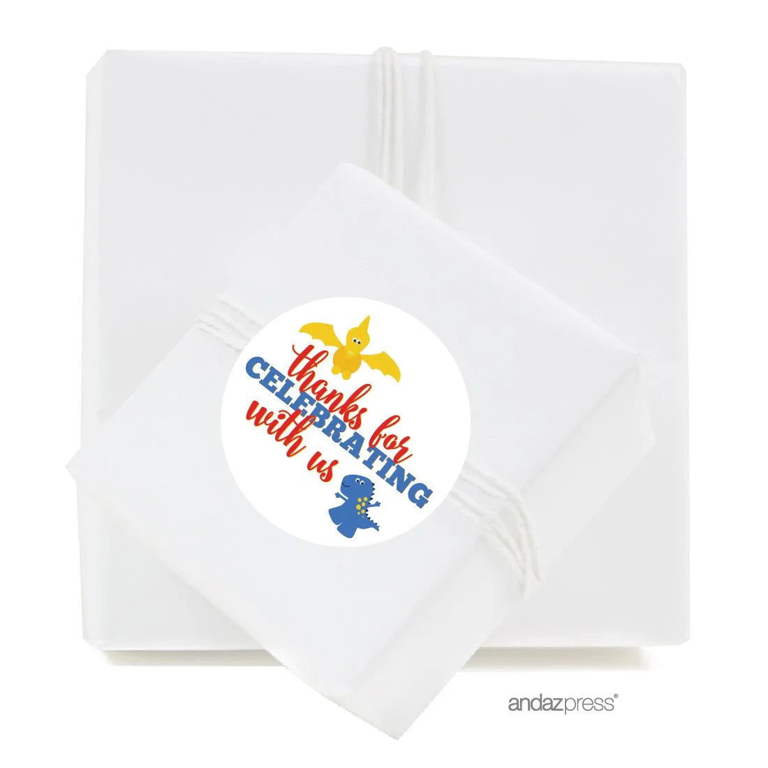 40-Pk Dinosaur Party Labels F885