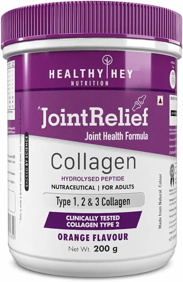 Collagen Peptide Powder Type 1, 2 & 3 with Glucosamine, Chondroitin, MSM 200G Orange R761855