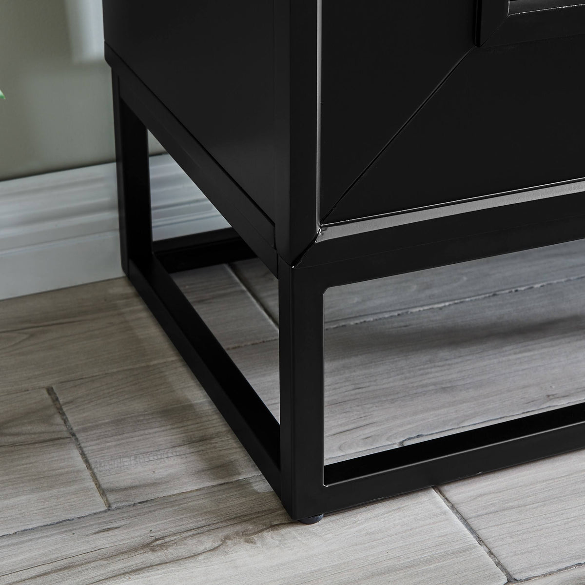 Contemporary Electric Fireplace - Black U6728