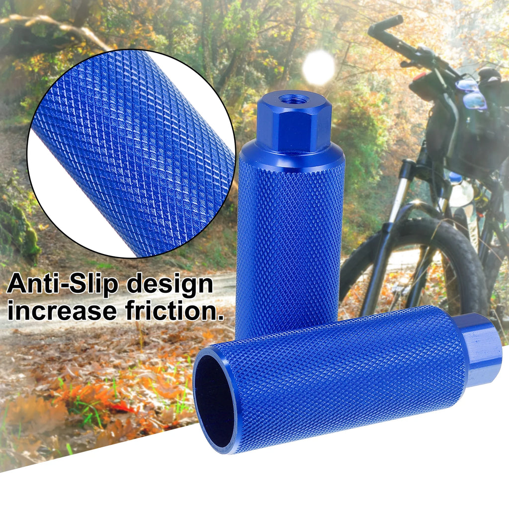 2 Pair Aluminum Alloy Bicycle Footrest Pegs Blue I197