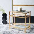Glass Top Metal End Table H16109